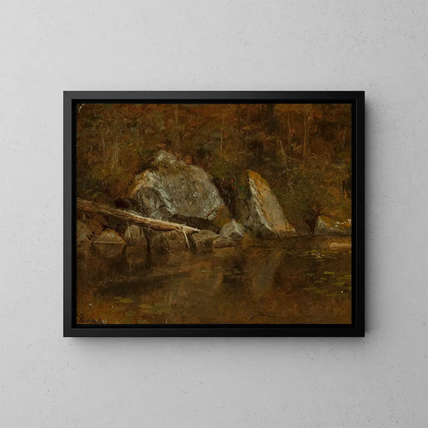 Montagnes Blanches, Echo Lake - Albert Bierstadt — gerahmtes Bild an der Wand