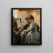 Al pianoforte - Albert Edelfelt — quadro incorniciato alla parete