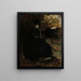 Dame in Schwarz sitzend Thérèse Noire - Albert Edelfelt — gerahmtes Bild an der Wand