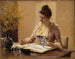 Dame écrivant une lettre - Albert Edelfelt — vista dell’opera