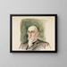 Studie eines Porträts von Leo Mechelin - Albert Edelfelt — gerahmtes Bild an der Wand