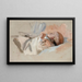 Bambino addormentato, bozzetto per il quadro Mattino di Natale - Albert Edelfelt — quadro incorniciato alla parete