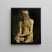 Studio dell'Accademia dell'Uomo Vecchio Seduto - Albert Edelfelt — quadro incorniciato alla parete