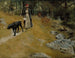 Auf der Uferseite mit einem Hund - Albert Edelfelt — Ansicht des Kunstwerks