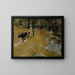 Auf der Uferseite mit einem Hund - Albert Edelfelt — gerahmtes Bild an der Wand