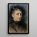 Portrait von Frau Emilie Krohn - Albert Edelfelt — gerahmtes Bild an der Wand