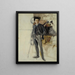 Schizzo di autoritratto - Albert Edelfelt — quadro incorniciato alla parete