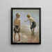 Studie für die Jungen, die am Ufer spielen - Albert Edelfelt — gerahmtes Bild an der Wand