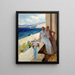 Die Frau des Künstlers und Emilie Von Etter auf dem Balkon in Cannes - Albert Edelfelt — gerahmtes Bild an der Wand