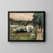 Die Haus der Verwalter im Herrenhaus von Saari - Albert Edelfelt — gerahmtes Bild an der Wand