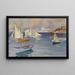 Il porto del club di yachting Nyländska a Helsinki - Albert Edelfelt — quadro incorniciato alla parete