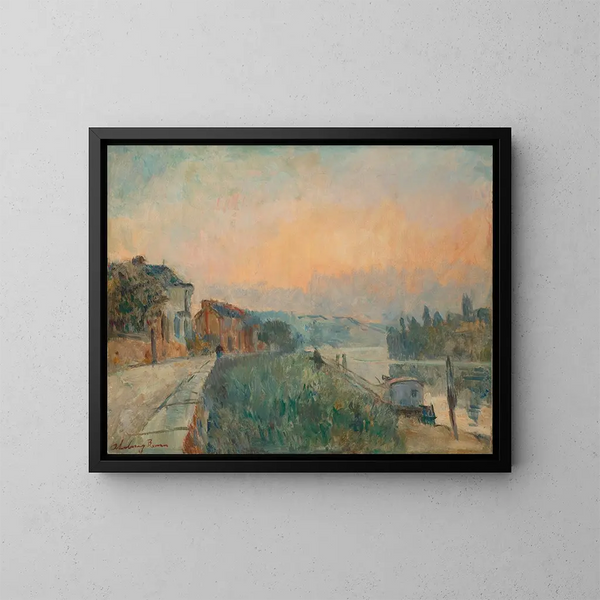 Bord de Seine à Rouen - Albert Lebourg — gerahmtes Bild an der Wand