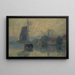 Bords de la Schie, Delft, fog effect - Albert Lebourg — framed artwork on a wall