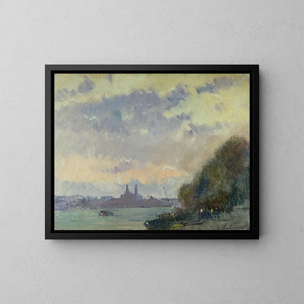 La Seine et l'ancien Trocadéro - Albert Lebourg — gerahmtes Bild an der Wand