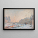 Notre-Dame unter dem Schnee - Albert Lebourg — gerahmtes Bild an der Wand
