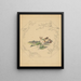 Project of the Square Model Board with Two Rabbits - Albert Louis Dammouse — framed artwork on a wall