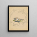 the Square model plan project with four geese - Albert Louis Dammouse — framed artwork on a wall