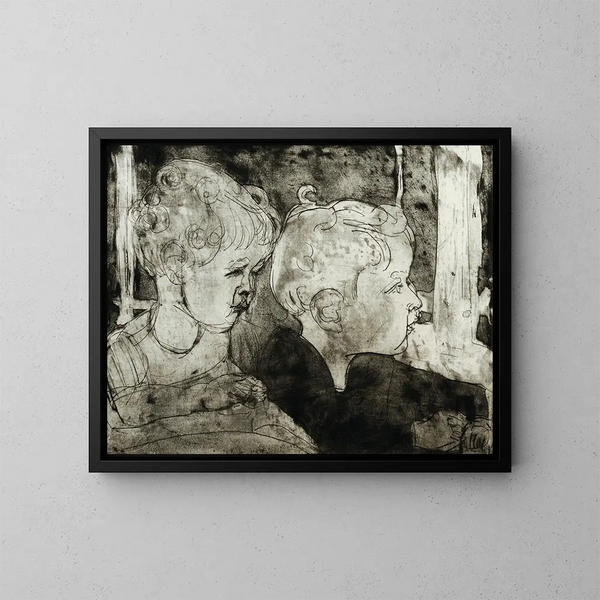 Kaspar und Judith II - Albert Müller — gerahmtes Bild an der Wand