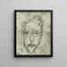 Portrait Painting Schaeffer I - Albert Müller — framed artwork on a wall
