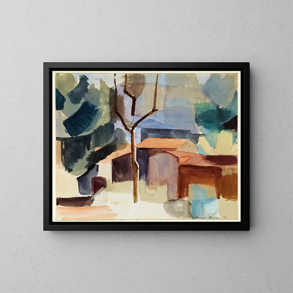 Maison tessinoise - Albert Müller — gerahmtes Bild an der Wand