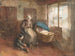 Interno con una donna vicino a una culla e un ragazzo sul pavimento - Albert Neuhuys — vista dell’opera