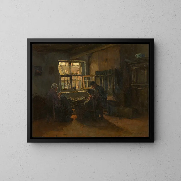 Innenraum - Albert Neuhuys — gerahmtes Bild an der Wand