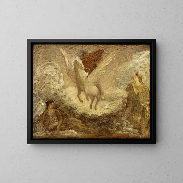 Pegaso se ne va - Albert Pinkham Ryder — quadro incorniciato alla parete