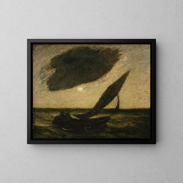 Sotto una nuvola - Albert Pinkham Ryder — quadro incorniciato alla parete