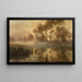 Sole nascente nella nebbia - Albert Rigolot — quadro incorniciato alla parete
