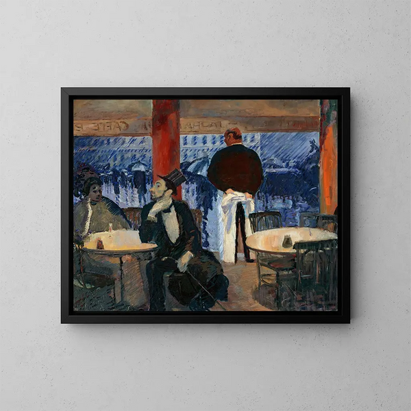 Café parisien - Albert Weisgerber — gerahmtes Bild an der Wand