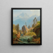 Ein Berglandschaft mit Bach - Albert Zimmermann — gerahmtes Bild an der Wand