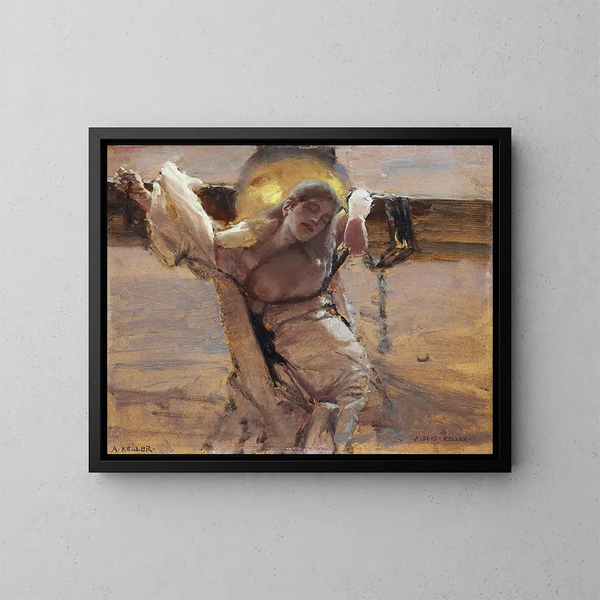 Der Märtyrer - Albert von Keller — gerahmtes Bild an der Wand