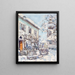 Kirchberg vicino a Kremsmünster sotto la neve - Albertine Kofler — quadro incorniciato alla parete