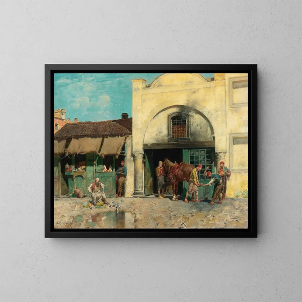 La forge - Alberto Pasini — quadro incorniciato alla parete