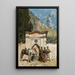 Abreuvant les chevaux - Alberto Pasini — gerahmtes Bild an der Wand