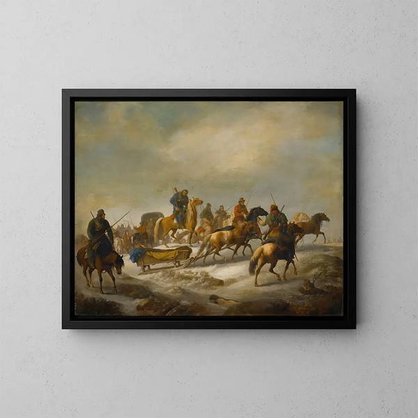 Der Rettung des Grafen Mnnich - Albrecht Adam — gerahmtes Bild an der Wand