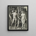 Adam e Eva La caduta dell'uomo - Albrecht Dürer — quadro incorniciato alla parete