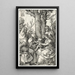 La Santa Famiglia con Giacobbe e Anna - Albrecht Dürer — quadro incorniciato alla parete