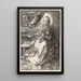 Jungfrau mit Krone und Engel - Albrecht Dürer — gerahmtes Bild an der Wand
