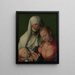 Jungfrau mit Kind mit heiliger Anna - Albrecht Dürer — gerahmtes Bild an der Wand