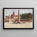 Skizze der Piazza del Popolo in Rom - Aleksander Gierymski — gerahmtes Bild an der Wand