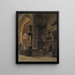 Interior painting of the Basilica of Saint Mary in Kraków - Aleksander Gryglewski — framed artwork on a wall