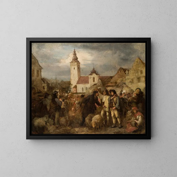 Messe in Nowy Targ - Aleksander Kotsis — gerahmtes Bild an der Wand