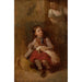 Reproduction of the painting Girl with a Doll - Aleksander Kotsis