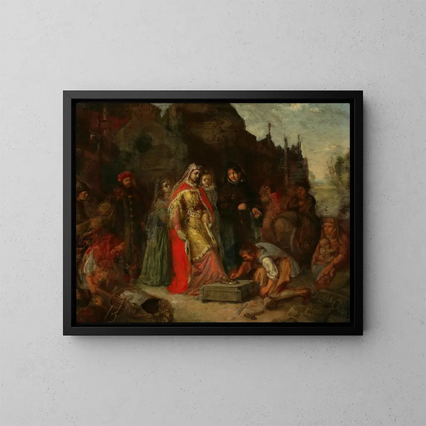 Könstdruck vom kleinen Fuß der Königin Jadwiga - Aleksander Kotsis — gerahmtes Bild an der Wand