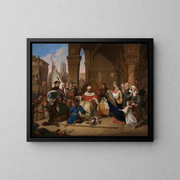 Giovane uomo di Bolesław le Bouche-tordue - Aleksander Lesser — quadro incorniciato alla parete