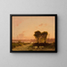 Paesaggio con un fiume al tramonto - Aleksander Swieszewski — quadro incorniciato alla parete