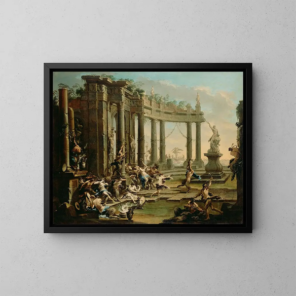 Bacchanale - Alessandro Magnasco — quadro incorniciato alla parete
