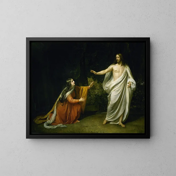 Apparizione di Cristo a Maria Maddalena dopo la Resurrezione - Alexandre Andreïevitch Ivanov — quadro incorniciato alla parete