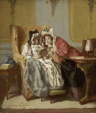Alexander Hugo Bakker Korff - Two Ladies Examining a Little Painting.webp